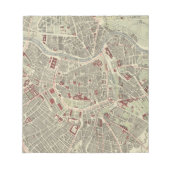 Bloc-note Carte vintage de Vienne Autriche (1883) (Devant)