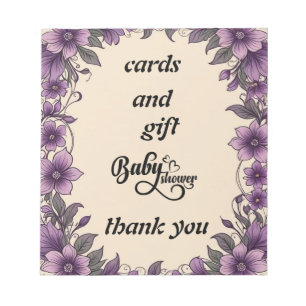 Bloc-note cartes baby shower