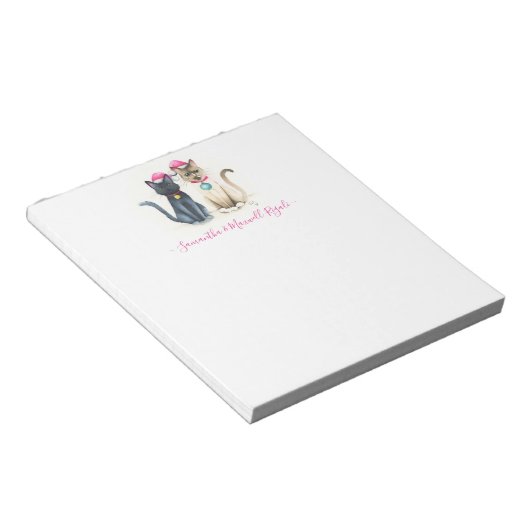 Bloc-note Cartes de chat Cadeaux de Noël (Incliné)