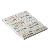 Bloc-note Cartes de date d'échéance de la bibliothèque vinta (Incliné)