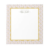 Bloc-note Cartes de notes élégantes à fleurs sauvages (Devant)