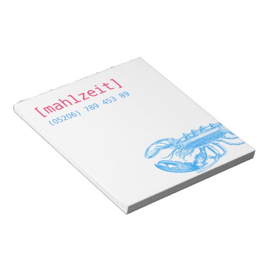 Bloc-note Cartes de notes pour restaurants (Incliné)