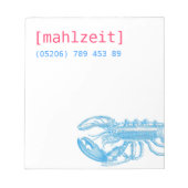 Bloc-note Cartes de notes pour restaurants (Devant)