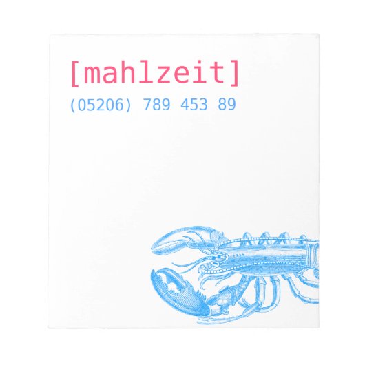 Bloc-note Cartes de notes pour restaurants (Devant)