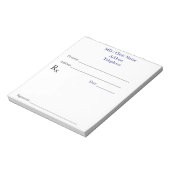 Bloc-note Cartes d'ordonnance manuelles (en blanc) (Tourné)
