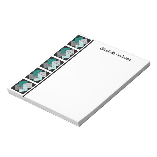 Bloc-note Cartes Quilt Bloc Bordure Note Pad (Tourné)