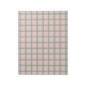 Bloc-note Cartes Vacances Tartan Rose Et Vert (Tourné)