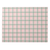 Bloc-note Cartes Vacances Tartan Rose Et Vert (Devant)