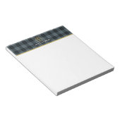 Bloc-note Carton gris noir personnalisable logo or Monogramm (Incliné)