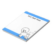 Bloc-note Carton sur mesure Bichon Frise - Pawprint Blue (Tourné)