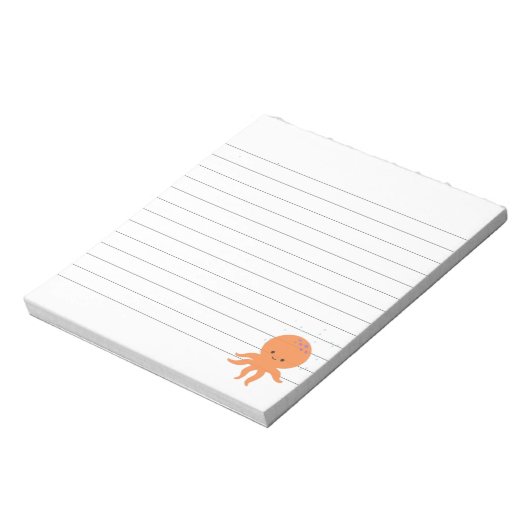 Bloc-note Cartoon à la pieuvre mignonne (Tourné)