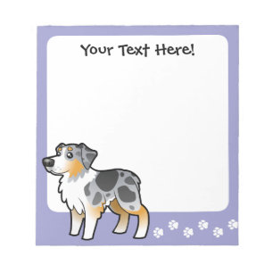 Bloc-note Cartoon Australian Shepherd