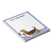 Bloc-note Cartoon Basset Hound (Incliné)