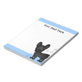 Bloc-note Cartoon Bulldog Français mignon noir (Tourné)