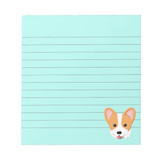 Bloc-note Cartoon Corgi Lined (Devant)