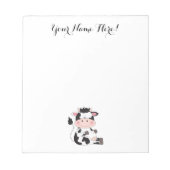 Bloc-note Cartoon de vache bébé mignon (Devant)
