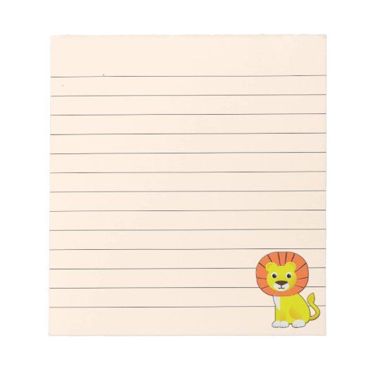 Bloc-note Cartoon mignon Lion bébé Linked (Devant)