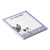 Bloc-note Cartoon Rat Terrier / Toy Fox Terrier (Incliné)