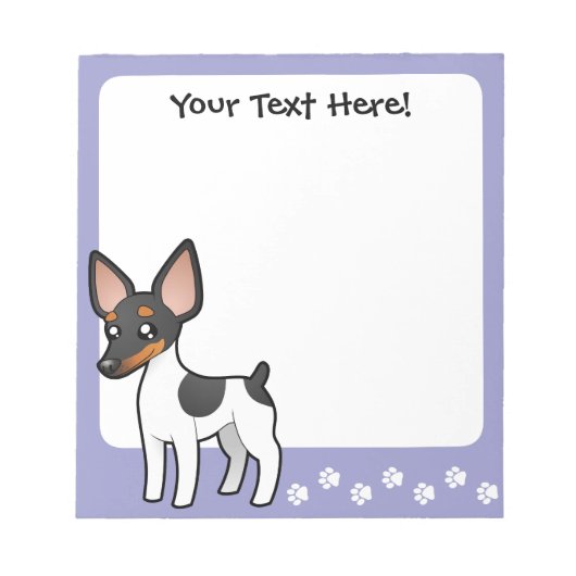 Bloc-note Cartoon Rat Terrier / Toy Fox Terrier (Devant)