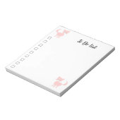 Bloc-note Cartoon rose cat Pretty Puss To Do List Notepad (Tourné)