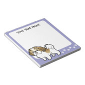Bloc-note Cartoon Shih Tzu (coupe de chiot) (Incliné)