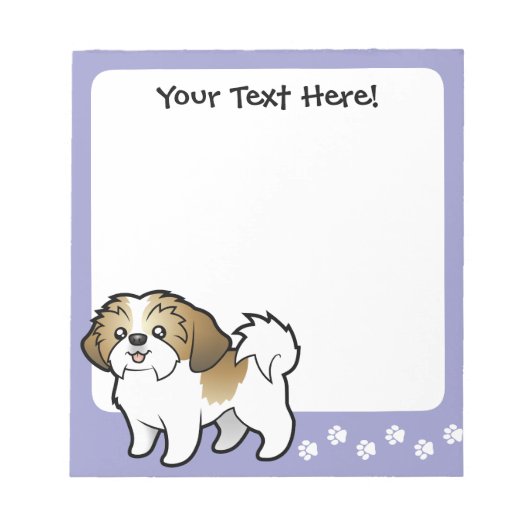 Bloc-note Cartoon Shih Tzu (coupe de chiot) (Devant)