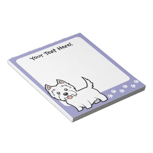 Bloc-note Cartoon West Highland White Terrier (Incliné)