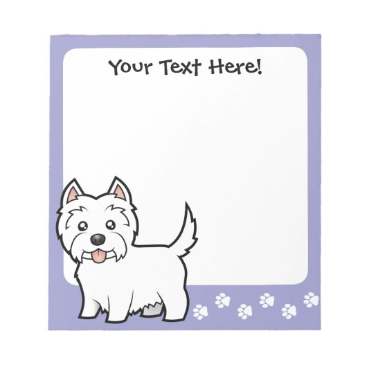 Bloc-note Cartoon West Highland White Terrier (Devant)