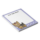 Bloc-note Cartoon Yorkshire Terrier (cheveux courts avec arc (Incliné)