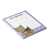 Bloc-note Cartoon Yorkshire Terrier (cheveux courts sans arc (Incliné)