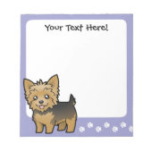 Bloc-note Cartoon Yorkshire Terrier (cheveux courts sans arc (Devant)