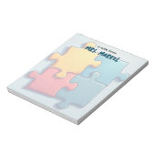 Bloc-note Cartoony Puzzle Pièces Enseignant Cadeau (Tourné)