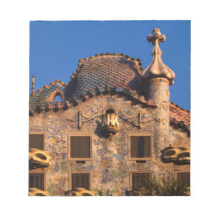 Bloc-note Casa Batilo, architecture de Gaudi, Barcelone,