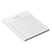 Bloc-note Case à cocher Monogramme minimal à faire (Incliné)