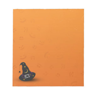 Bloc-note Casquette de sorcière d'Halloween avec araignée