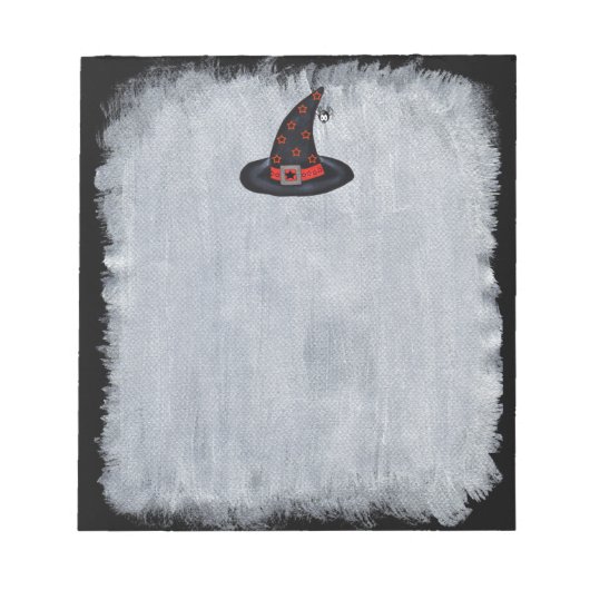 Bloc-note Casquette de sorcière noire étoiles mignonne araig (Devant)