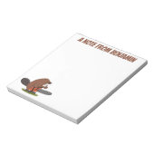 Bloc-note Castor avec dessin à la tronçonneuse (Tourné)