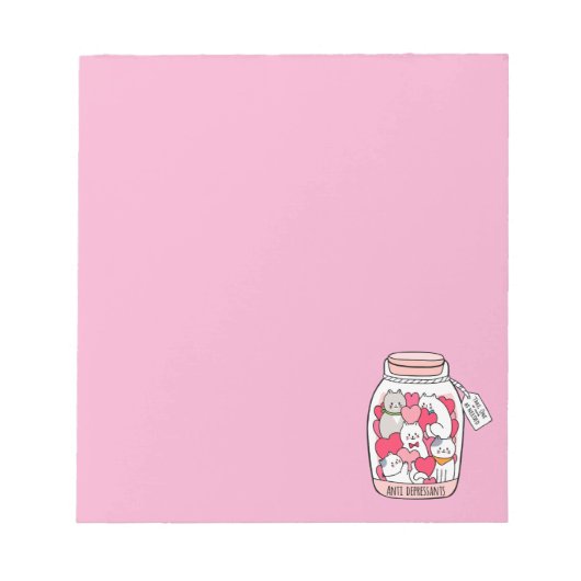 Bloc-note Cat Antidepressant Funny Cat Lover Gift (Devant)