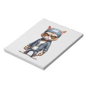 Bloc-note Cat Biker Rebel en cuir Jacket Cool Style urbain (Tourné)