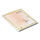 Bloc-note Cat Paw Personnalise Les Imprimantes Orange Pour L (Incliné)