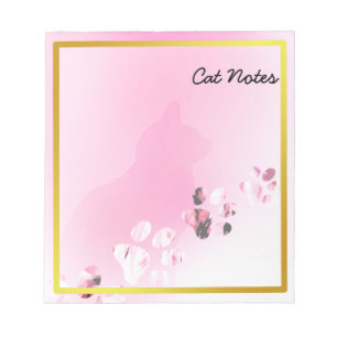 Bloc-note Cat Paw Personnalise Les Imprimantes Rose Pour Les