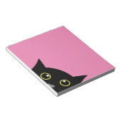 BLOC-NOTE CAT PEEKING ROSE ÉCRITURE PAD STATIONNAIRE (Incliné)