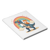 Bloc-note Cat Riding Dinosaur T-Rex Kitten Rainbow Dino Funn (Incliné)