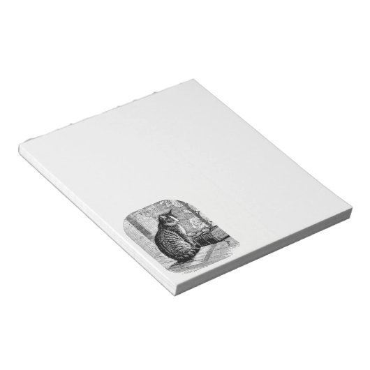 Bloc-note Cat Sitting by Window with Book (Incliné)