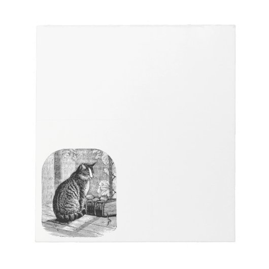 Bloc-note Cat Sitting by Window with Book (Devant)