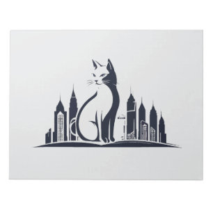 Bloc-note Cat Vector Art Animal Moderne Urbain Graphique Vil
