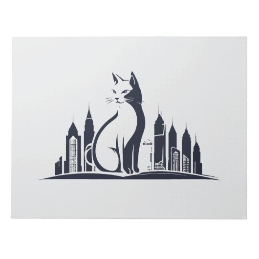 Bloc-note Cat Vector Art Animal Moderne Urbain Graphique Vil (Devant)