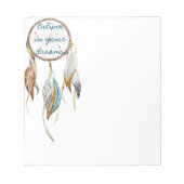 Bloc-note Catcher de rêve Turquoise Brown (Devant)