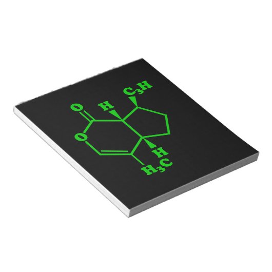 Bloc-note Catnip Nepetalactone Formule chimique moléculaire (Incliné)