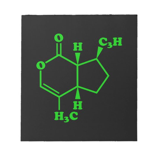 Bloc-note Catnip Nepetalactone Formule chimique moléculaire (Devant)